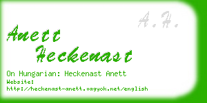 anett heckenast business card